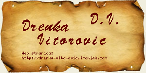 Drenka Vitorović vizit kartica